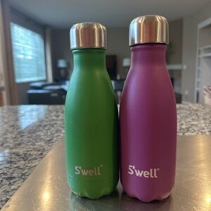 S'well Green and Pink Stainless Steel Bottles